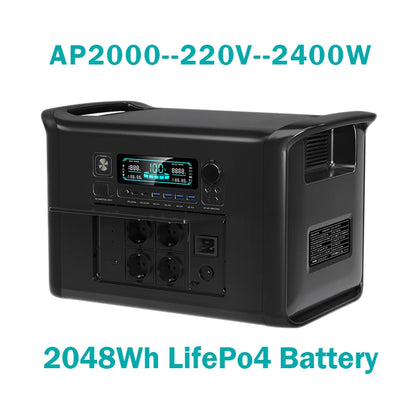 2400W Portable Power Station 2048Wh Emergency Power Supply Station ﻿