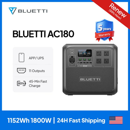 Solar Portable Power Station 1800W 1152Wh Smart Generator