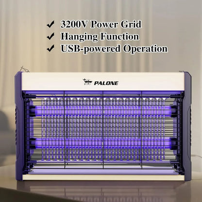 3200V Mosquito Zapper Killer Indoor Insect Killer with Hanging Chain Removable Collection Tray Bug Zapper