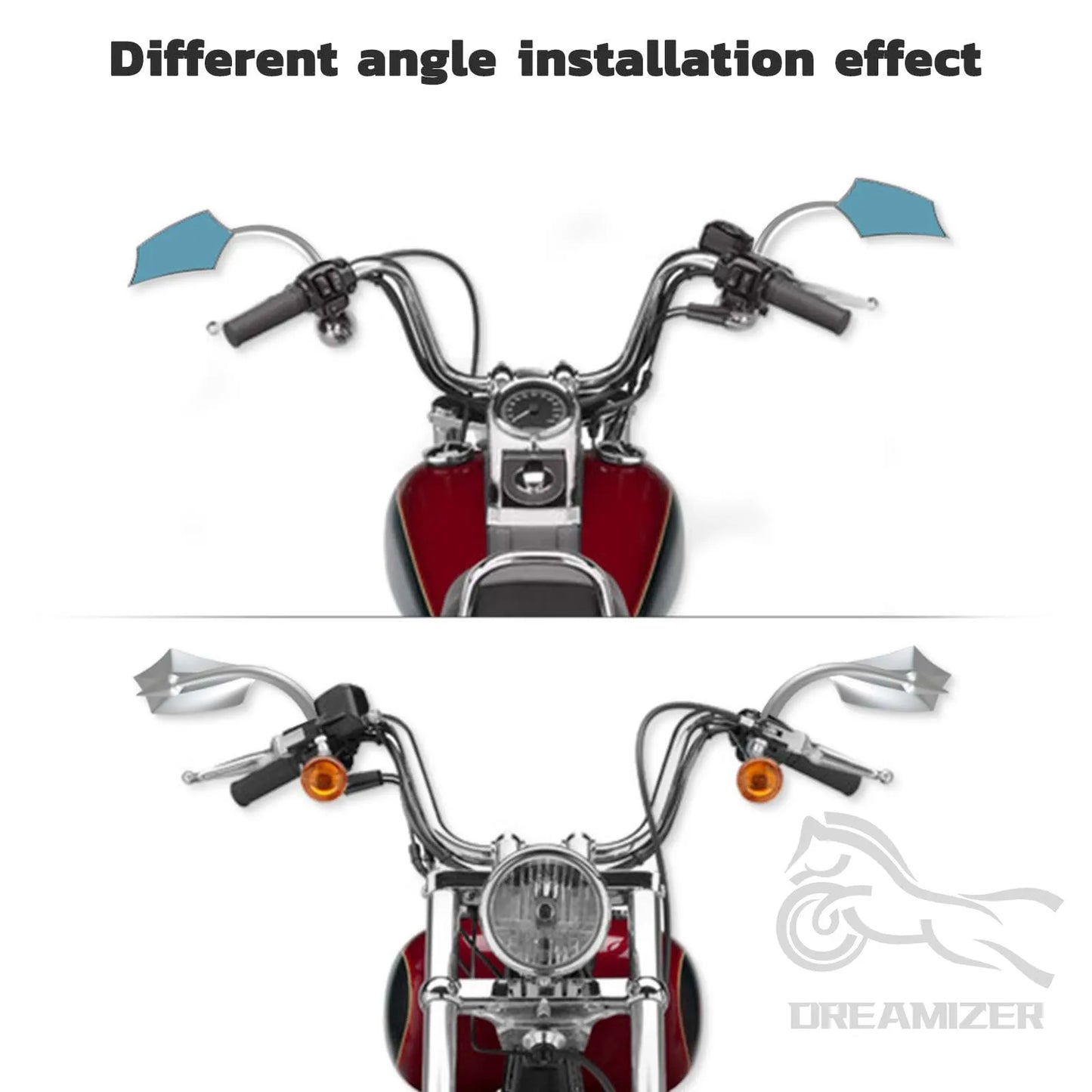 Motorcycle Rearview Side Mirrors For Harley Davidson Road King Street Glide Softail Dyna