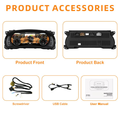 Gauge Cluster for Jeep Wrangler  2011-2017 12.3’’ HD LCD  Screen Display Plug and Play