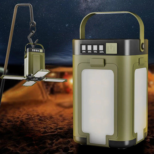 Rechargeable Lantern Power Bank Solar  Portable Flashlight LED