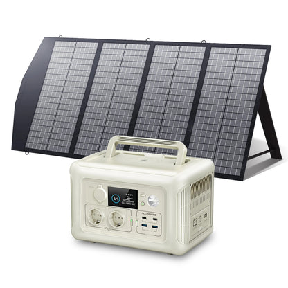 Portable Power Station with Portable SolarPanel  Outdoor Solar Generator