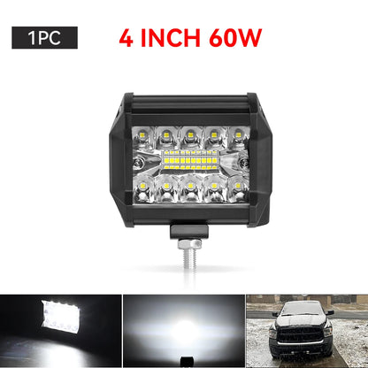 7 Inch Square Spot Pods High/Low Beam waterproof 4inch Led Work Driving Lamp For Off Road SUV UTV ATV Fog LED
