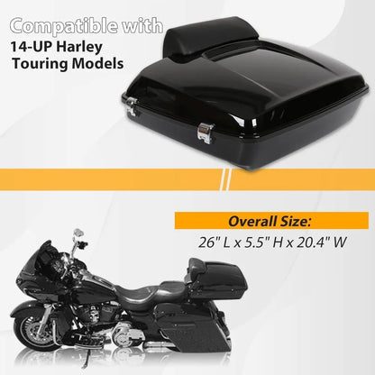 trunk luggage w/backrest 2014-2024 harley davidson touring models