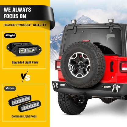 Rear / Front Bumper Compatible for 2018-2024 Jeep Wrangler
