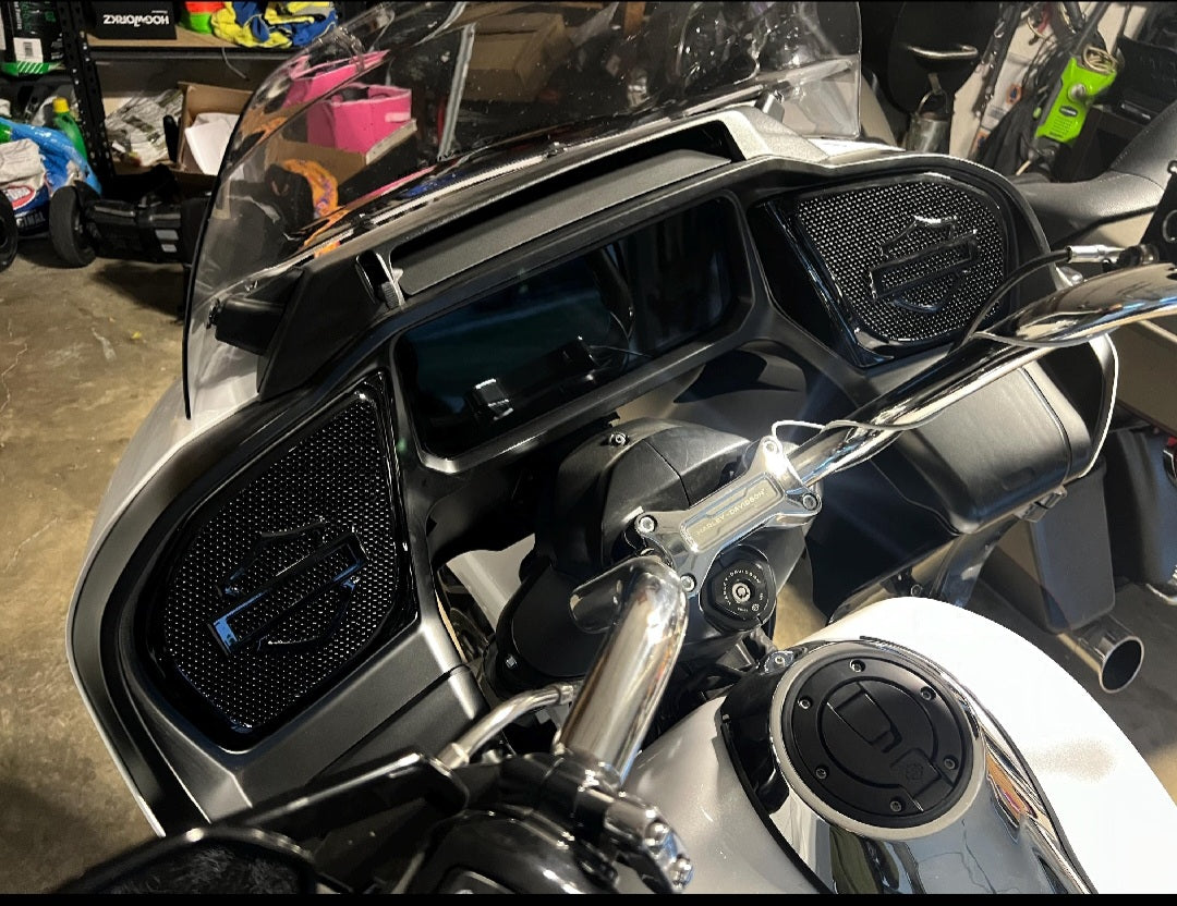 98 to 2024+ Road Glide 3D shield speakers grill covers set