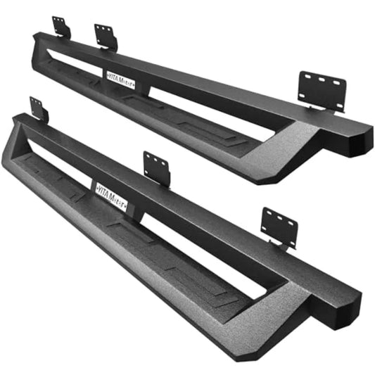 Drop Step Running Boards  2019-2026 Ram 1500 Textured Black Side Steps Carbon Steel Nerf Bars