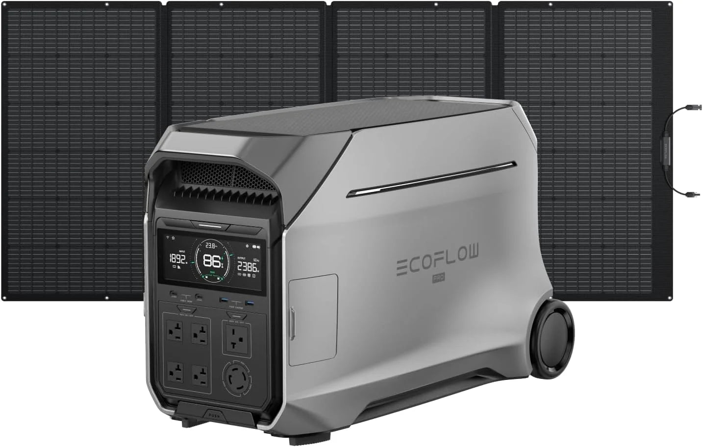 Portable Power Station,  Expandable to 48kWh, 120/240V 4000W AC Output, Solar Generator