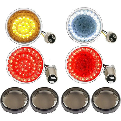 1157 Front Rear LED Turn Signal, 2 Inch Bullet Running Light for Harley Street Glide, Dyna, sportster