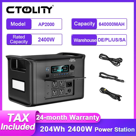 2400W Portable Power Station 2048Wh Emergency Power Supply Station ﻿