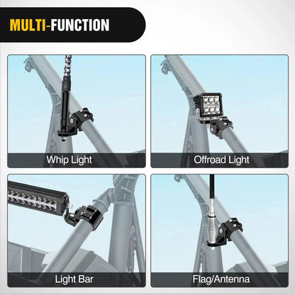 1/2pcs UTV LED Whip Light Mounts UTV Flag Mount Led Antenna Brackets