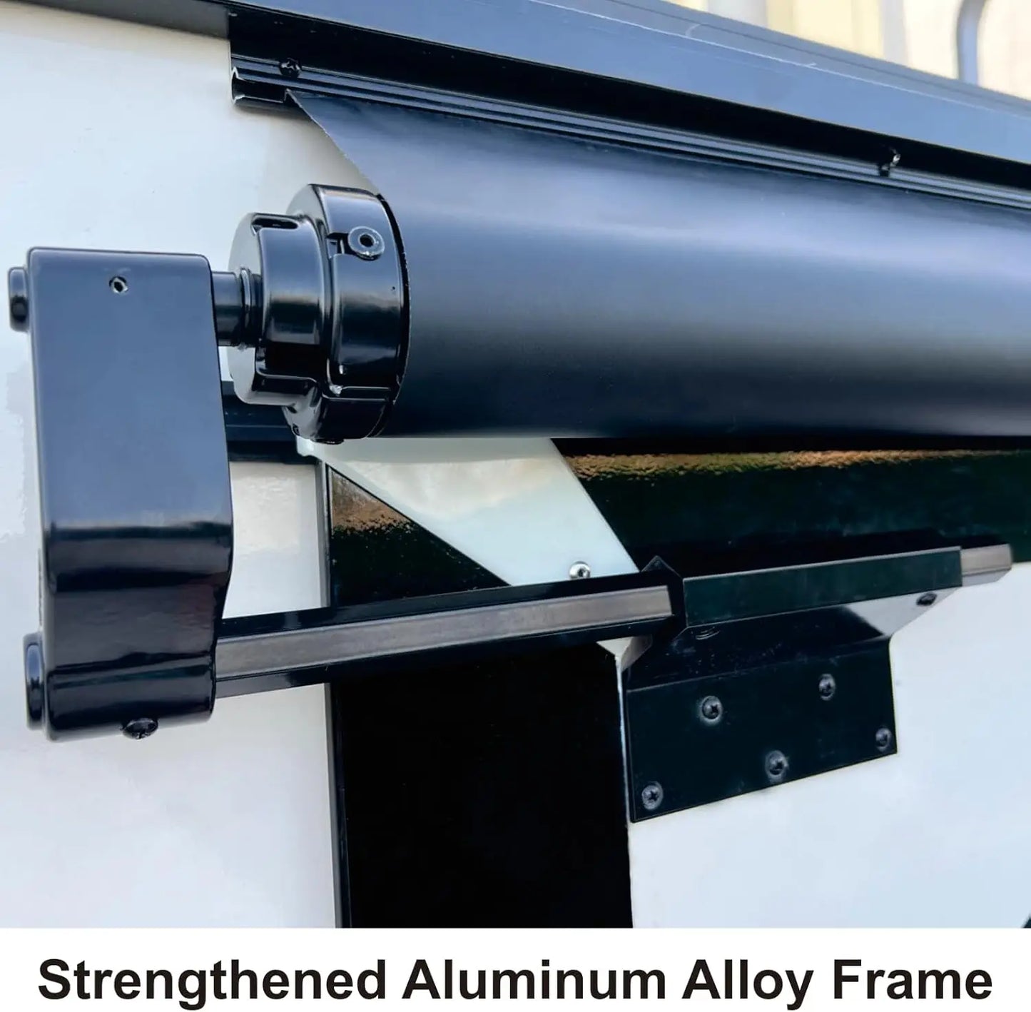 RV Slide Out Awning Kit, Black, 7'3'' - Complete Protection for Campers and Motorhomes
