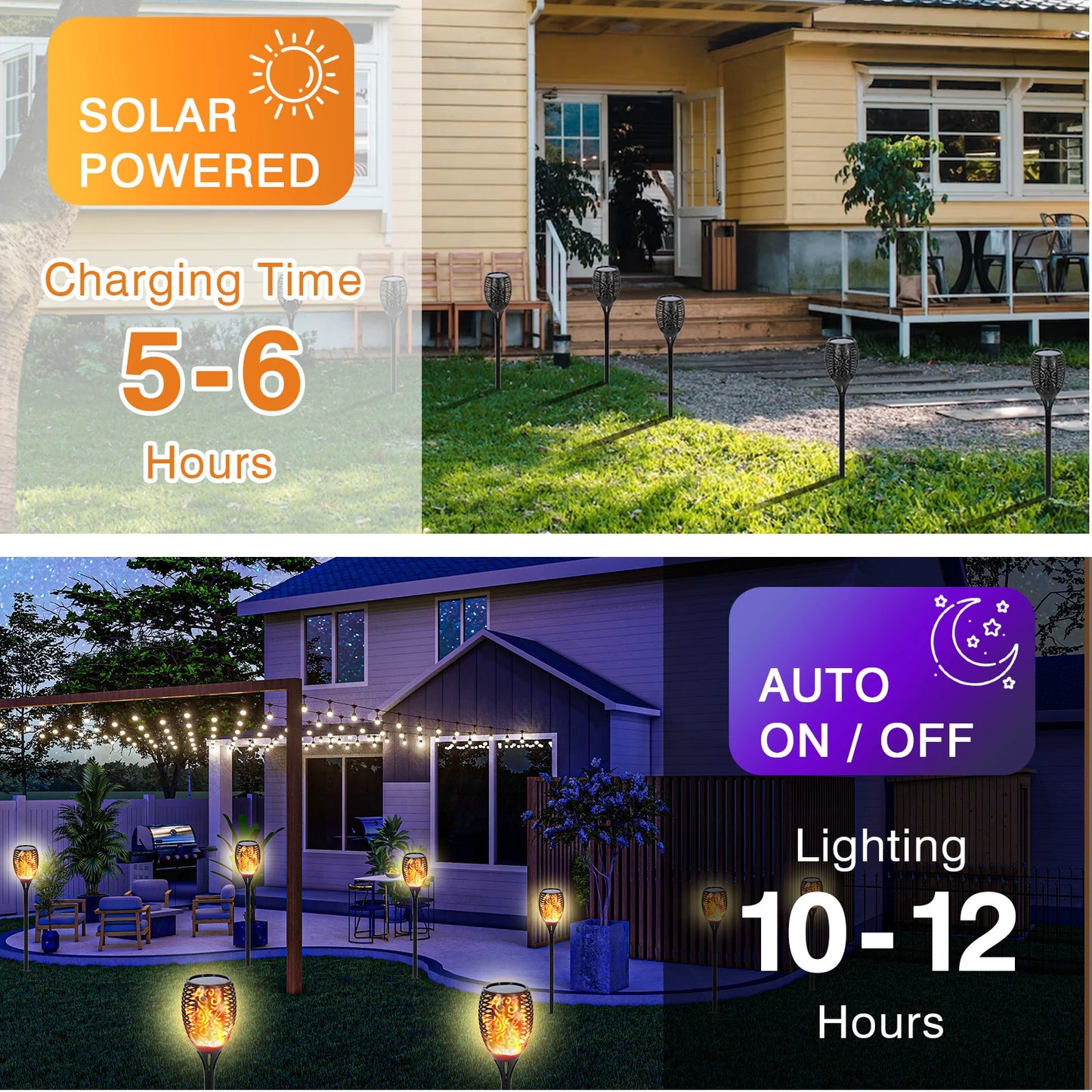 4//8/12/16PCS Solar Flame Torch Lights Outdoor 43 inch 96 LED Waterproof Light Flickering