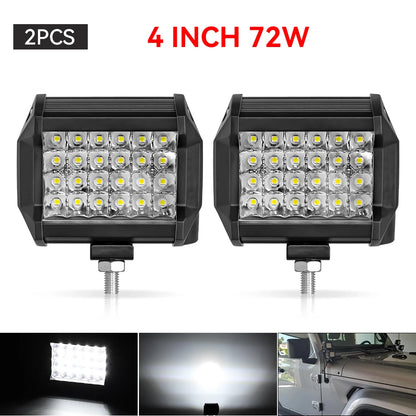 7 Inch Square Spot Pods High/Low Beam waterproof 4inch Led Work Driving Lamp For Off Road SUV UTV ATV Fog LED
