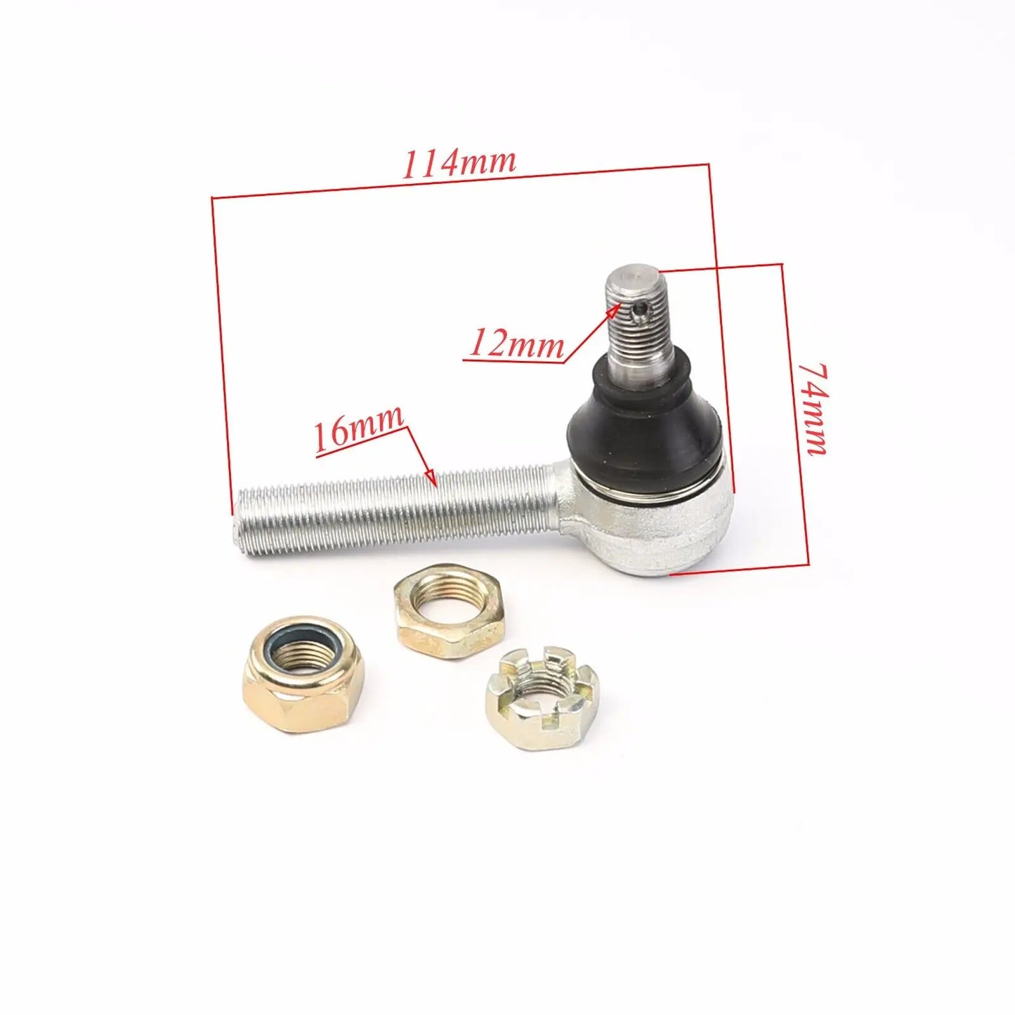 TDPRO 4 Stud Front Wheel Hub Steering Spindle Tie Rod End Brake For ATV Go Kart Quad