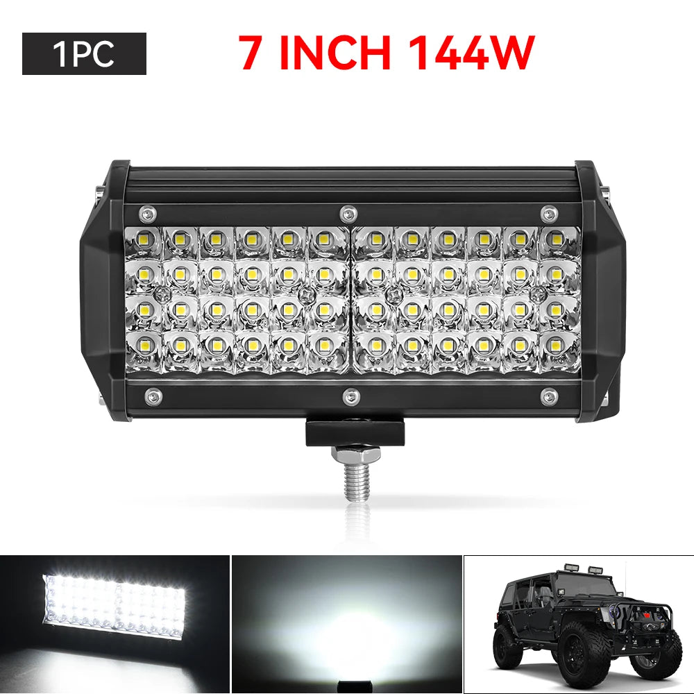 7 Inch Square Spot Pods High/Low Beam waterproof 4inch Led Work Driving Lamp For Off Road SUV UTV ATV Fog LED