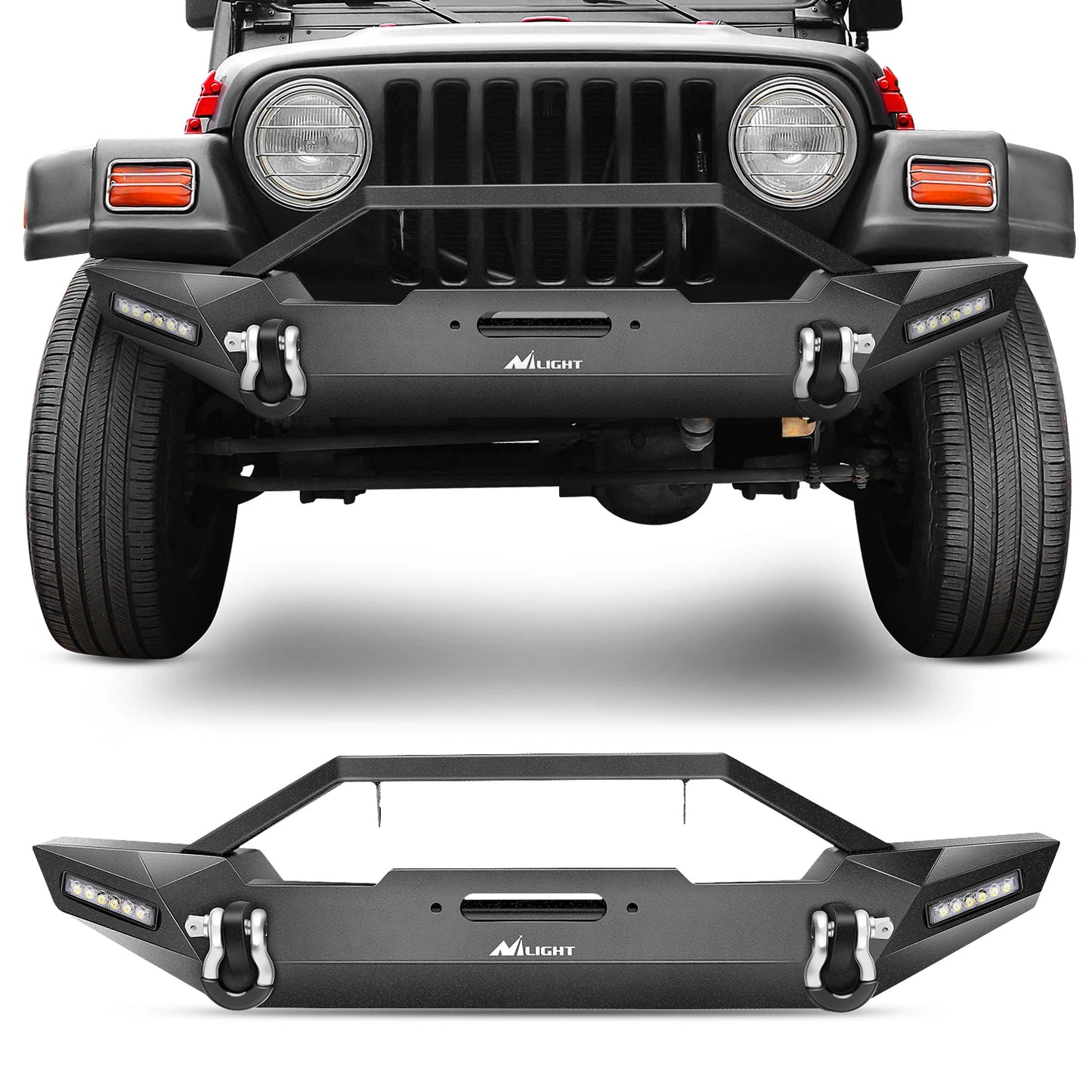 Rear / Front Bumper Compatible for 2018-2024 Jeep Wrangler