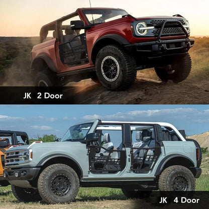 Off-Road Tubular Trail Doors Wrangler JK 2007-2018 4-Door, Front & Rear