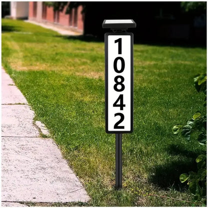 1 pc Solar Light Powered House Number, Address,Sign, Pole Mount,