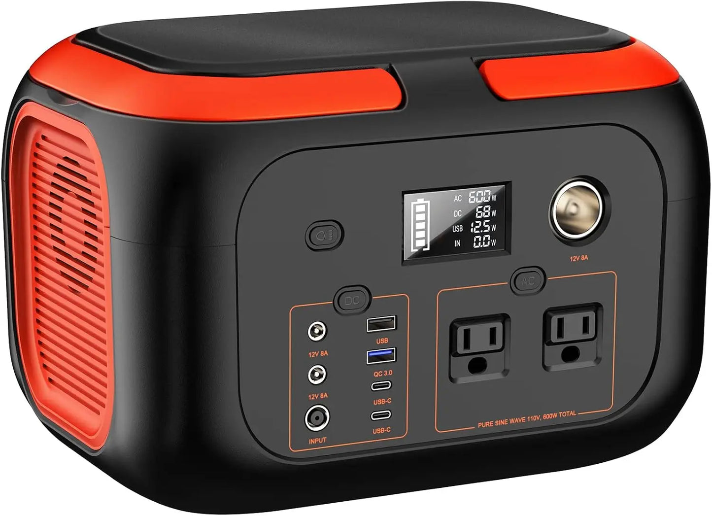 Portable Power Station 600W 296Wh/AC Outlet Solar Generator