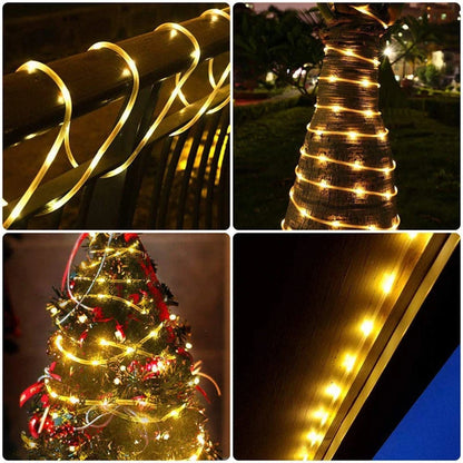 Solar LED Outdoor  Solar String Waterproof Outdoor Lighting Strips 8 Light Modes
