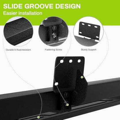 Drop Step Running Boards  2019-2026 Ram 1500 Textured Black Side Steps Carbon Steel Nerf Bars