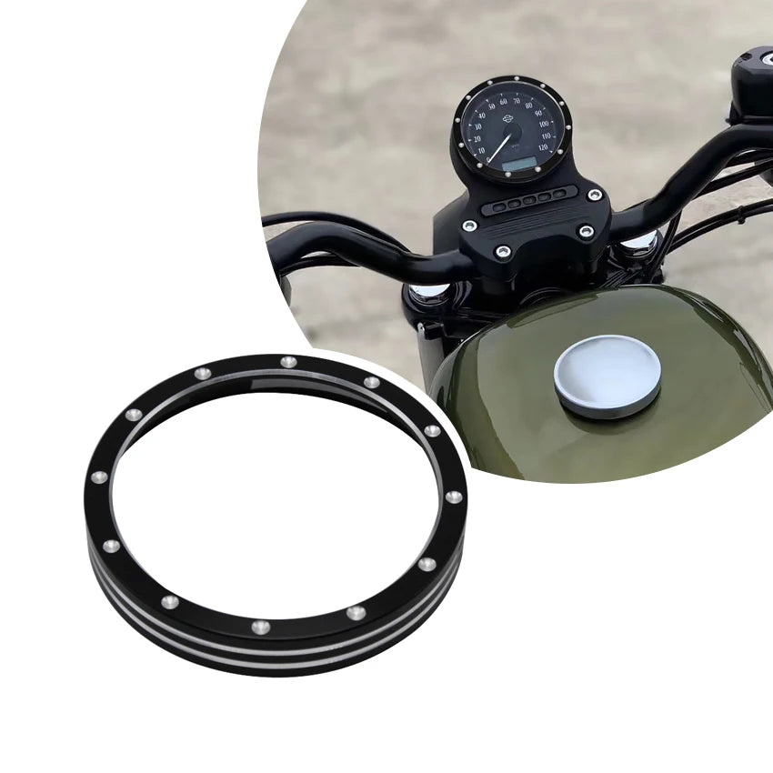 1Pc Black Speedometer Aluminum Ring Trim Bezel Cover For Harley Dyna Street glide,Sportster 883 1200 2004-2018