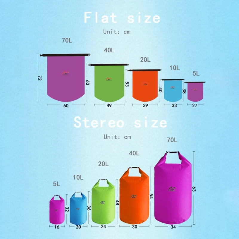 Waterproof Dry Bag Sack for Camping or Outdoor Water bag Storage