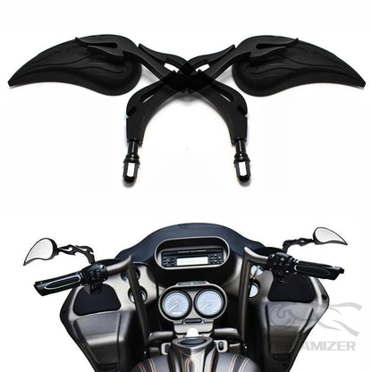 Teardrop Custom Rearview Side Mirrors for Harley Touring Sportster Road King Cruiser Choppers