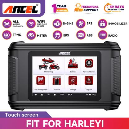 Motorcycle Scanner All System for BMW/DUCATI/HARLEY Support 30+ Functions ECU Reset Motorcycle OBD2 Diagnostic Tool