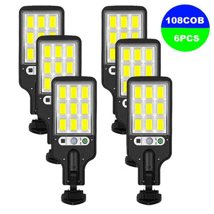 1-6Pcs Outdoor Solar Lights 3 Modes Motion Sensor Solar