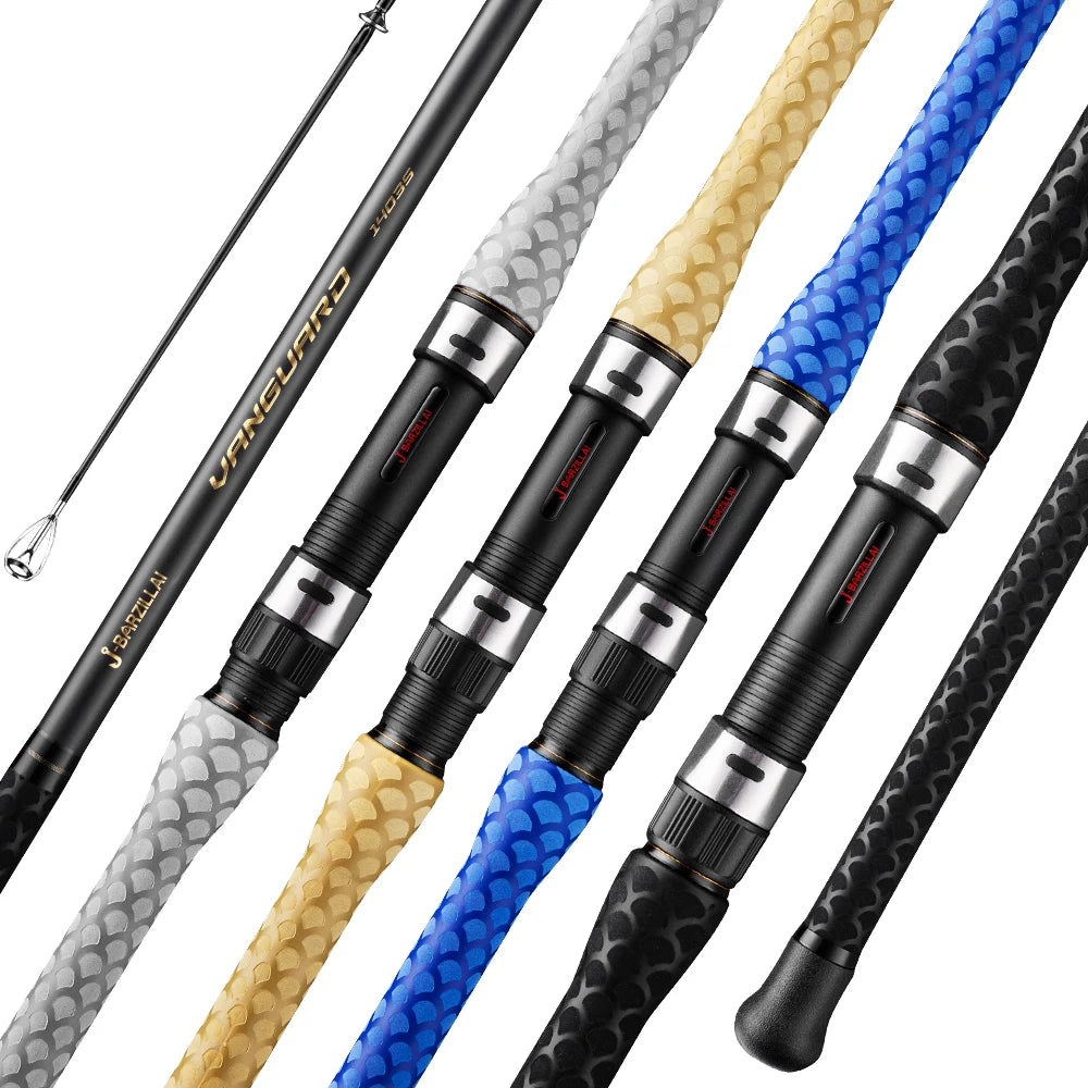 Carbon Surf Spinning Fishing Rod, Ultra-Light High-Sensitivity Graphite Pole Saltwater Fishing