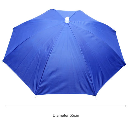 Outdoor Foldable Head Umbrella Hat Headwear Sun Cap Rainproof