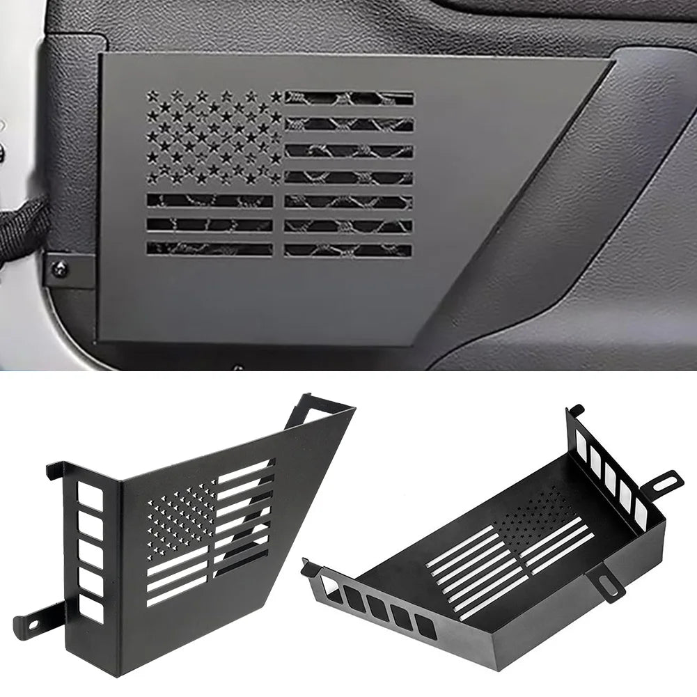 2Pcs Metal Front Door Storage Box  2007-2018 Jeep Wrangler
