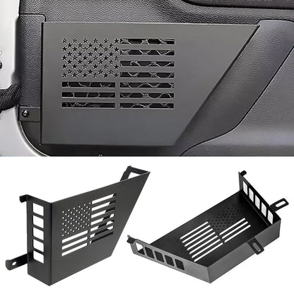 2Pcs Metal Front Door Storage Box  2007-2018 Jeep Wrangler