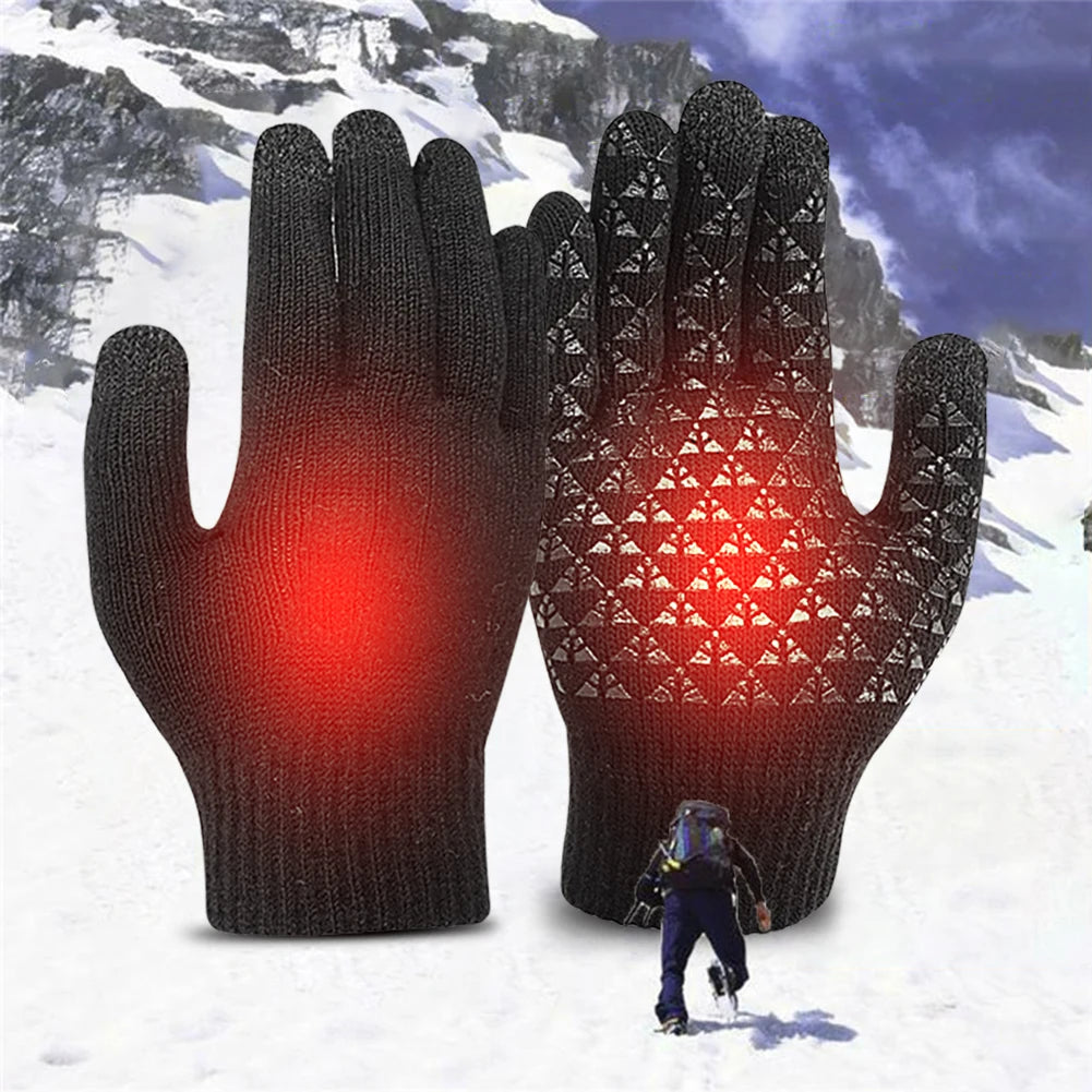 Electric Heated Gloves Winter Gloves Motorcycle Thermal Windproof Gloves Warm
