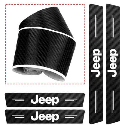 High-quality Carbon Fiber Car Door Sill Protector Sticker For Jeep