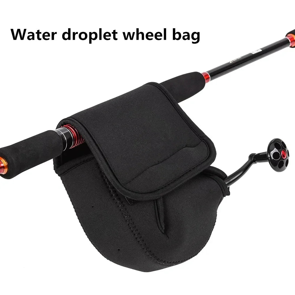S/M/L Spinning Fishing Reel Cover Neoprene Protective Waterproof Reel Bag