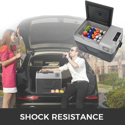 Car Refrigerator, 12V Car Fridge, -4℉-50℉ Adjustable Range,12/24V DC and 100-240V AC Compressor Cooler for Outdoor