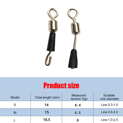 50pcs Fishing Ball Bearing Swivel Solid Rings
