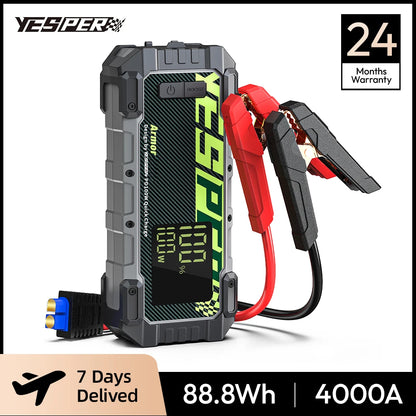 Heavy Duty Jump Starter for Diesel Truck SUV –Power Bank,  Gas Diesel, 3 Mode Light