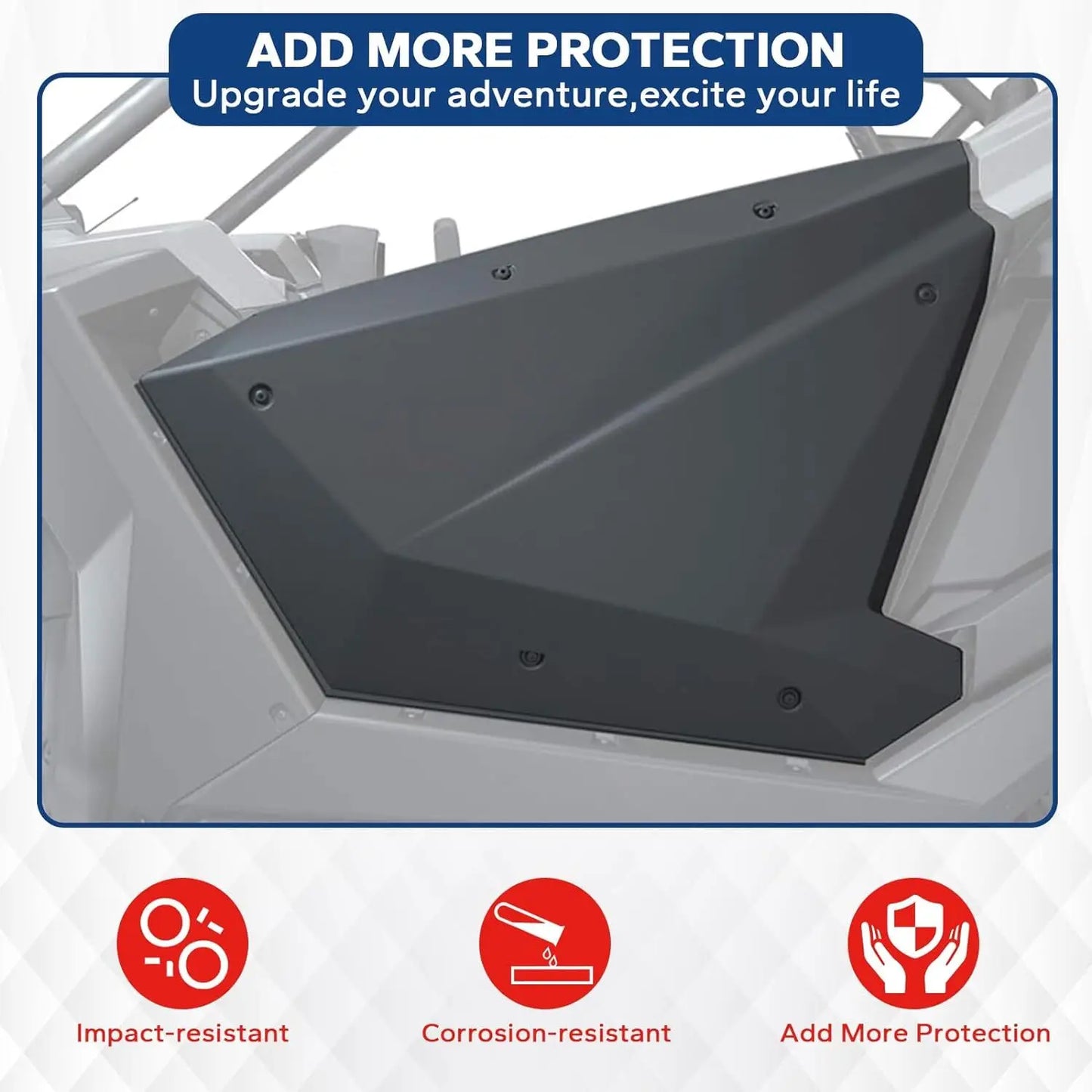 Aluminum Doors Panels for 20-24 Polaris RZR Pro XP/R RZR Turbo R #2884659-458