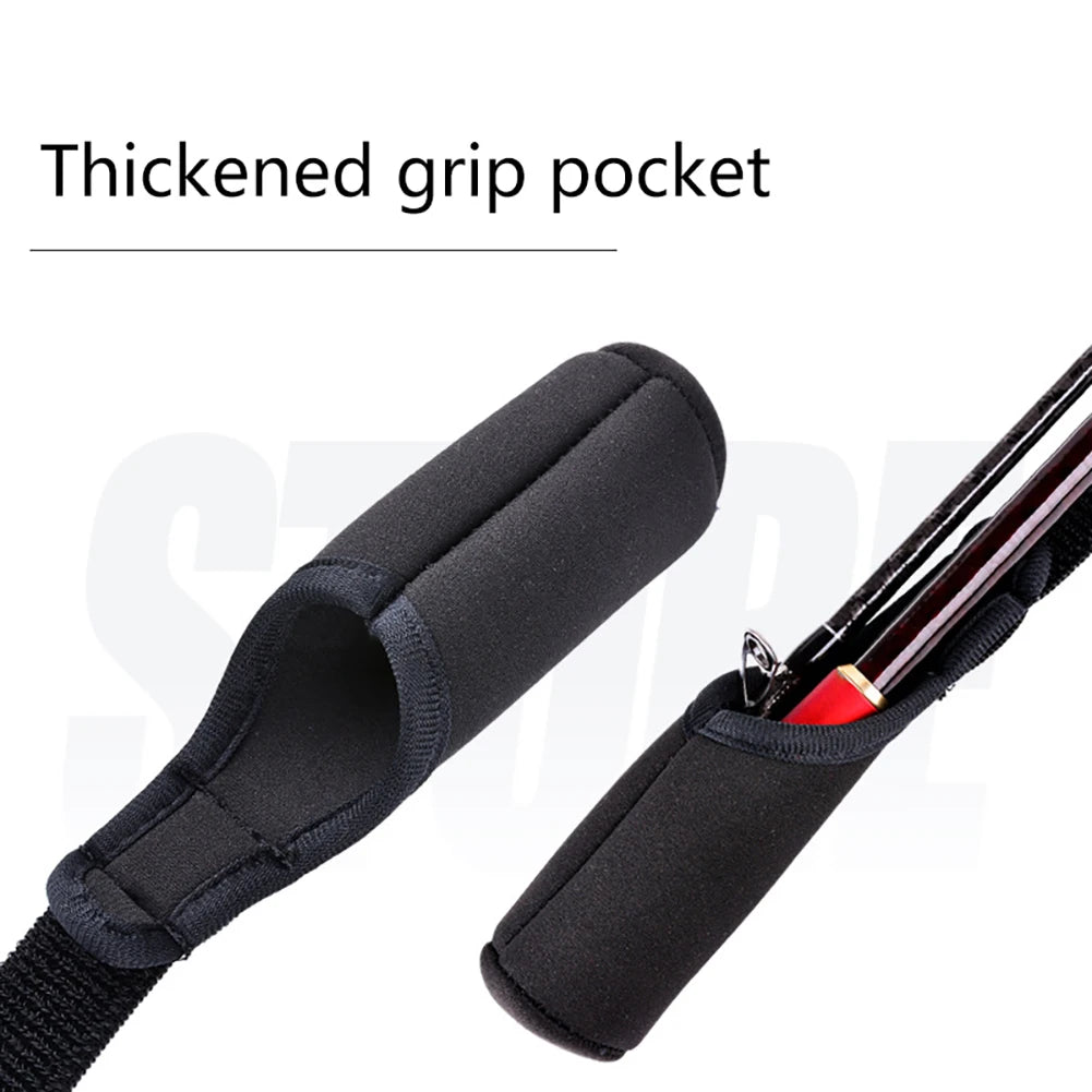 1-10PCS Fishing Rod Adjustable Fishing Rod Sleeves Cover Strap