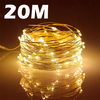 USB Led  Lights Copper Wire String 20M 200LED