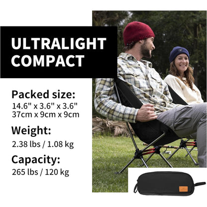 Naturehike Portable Folding Camping Chair Ultralight Backpacking Chair with Anti-Sinking Feet Folding Hiking Fishing Chair