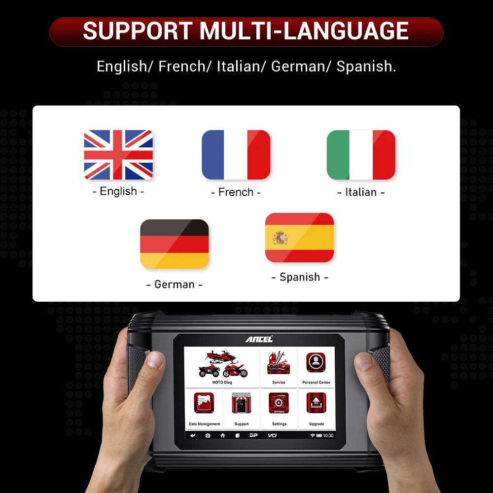 Motorcycle Scanner All System for BMW/DUCATI/HARLEY Support 30+ Functions ECU Reset Motorcycle OBD2 Diagnostic Tool