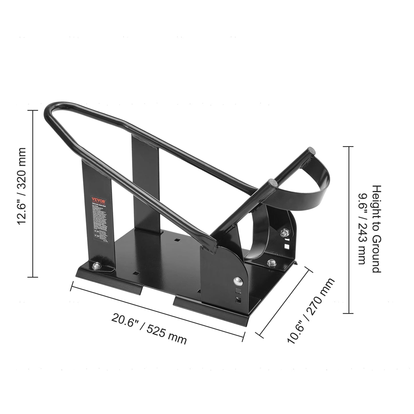 1800lbs Heavy-duty Steel Motorcycle Front Wheel Stand with Adjustable Holes