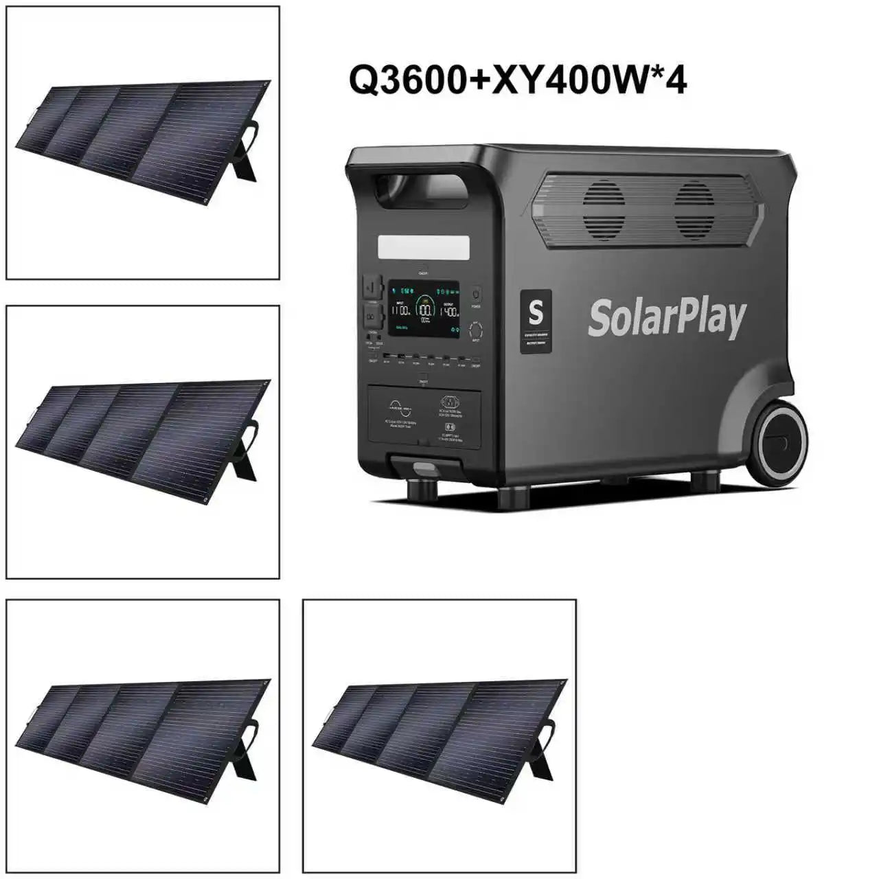 solar power Portable Power Station  Outdoor Generator With Foldable solar panels