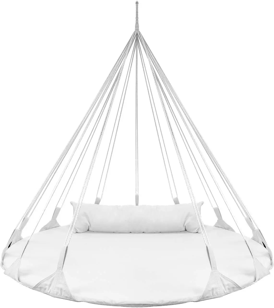 56" Cotton Hanging Swing Chair with Pillow - Indoor/Outdoor-Easy Setup